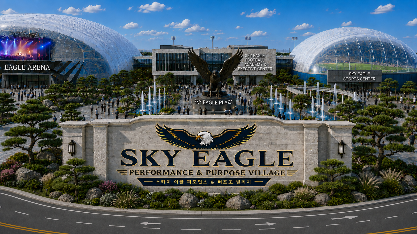 Conceptual rendering of the Sky Eagle entrance monument